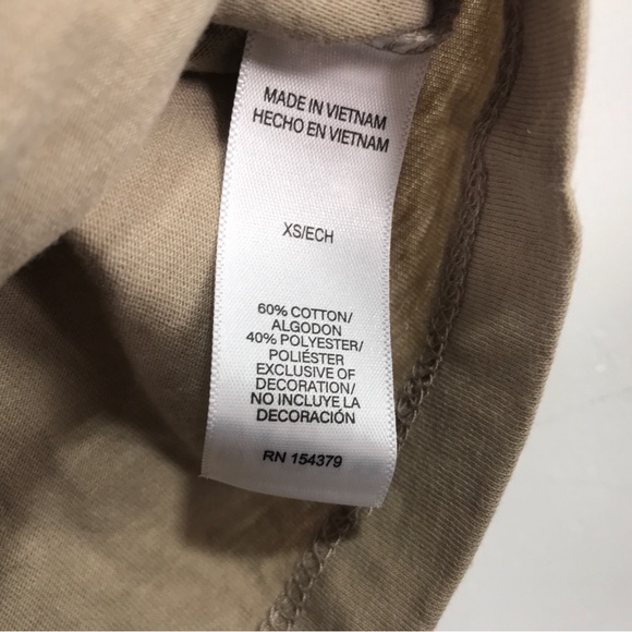 Aeropostale Short Sleeve Logo Floral Crew T-Shirt, Women's Size XS - Beige - Picture 7 of 9